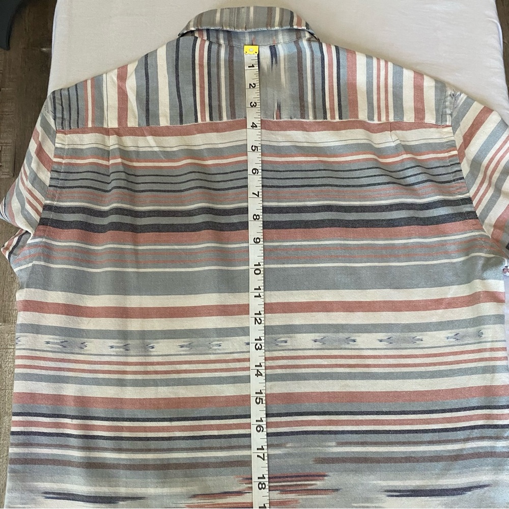 Faherty men’s organic cotton Southwestern short sleeve shirt, XS - Picture 8 of 10